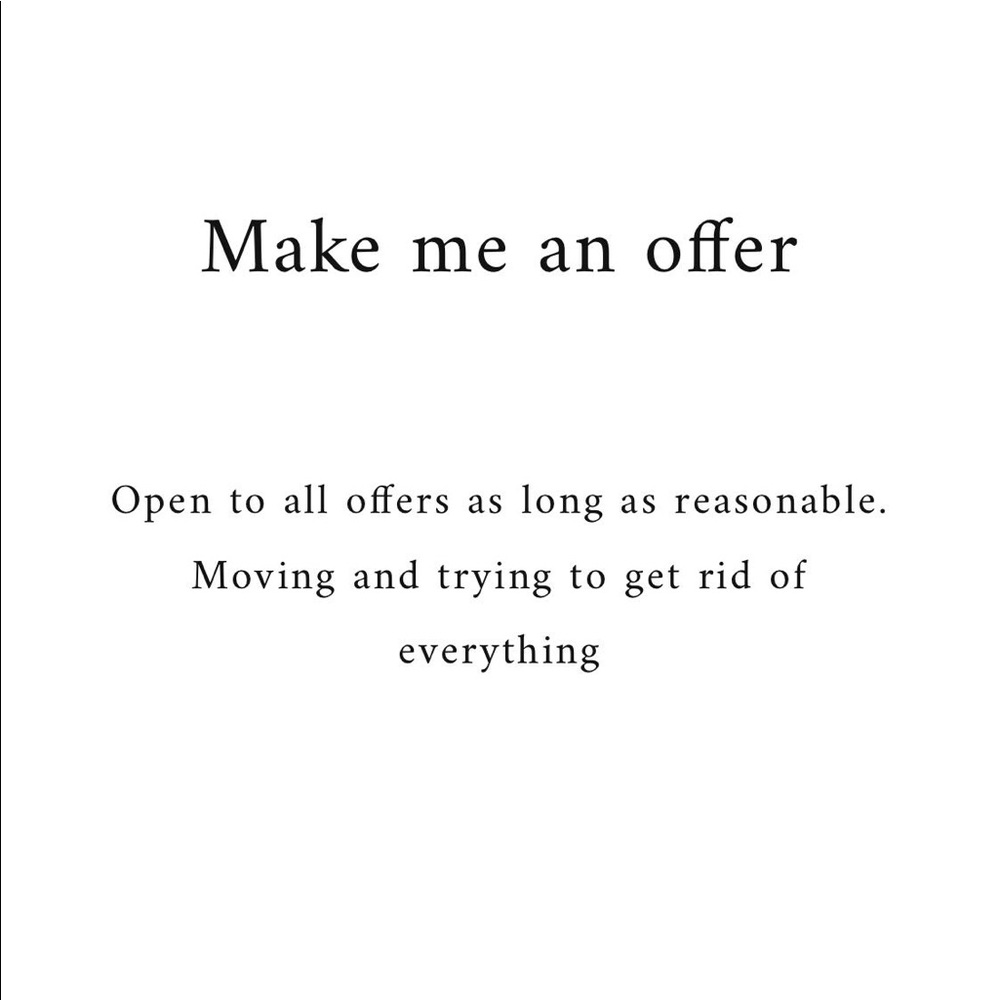 Make me an offer
